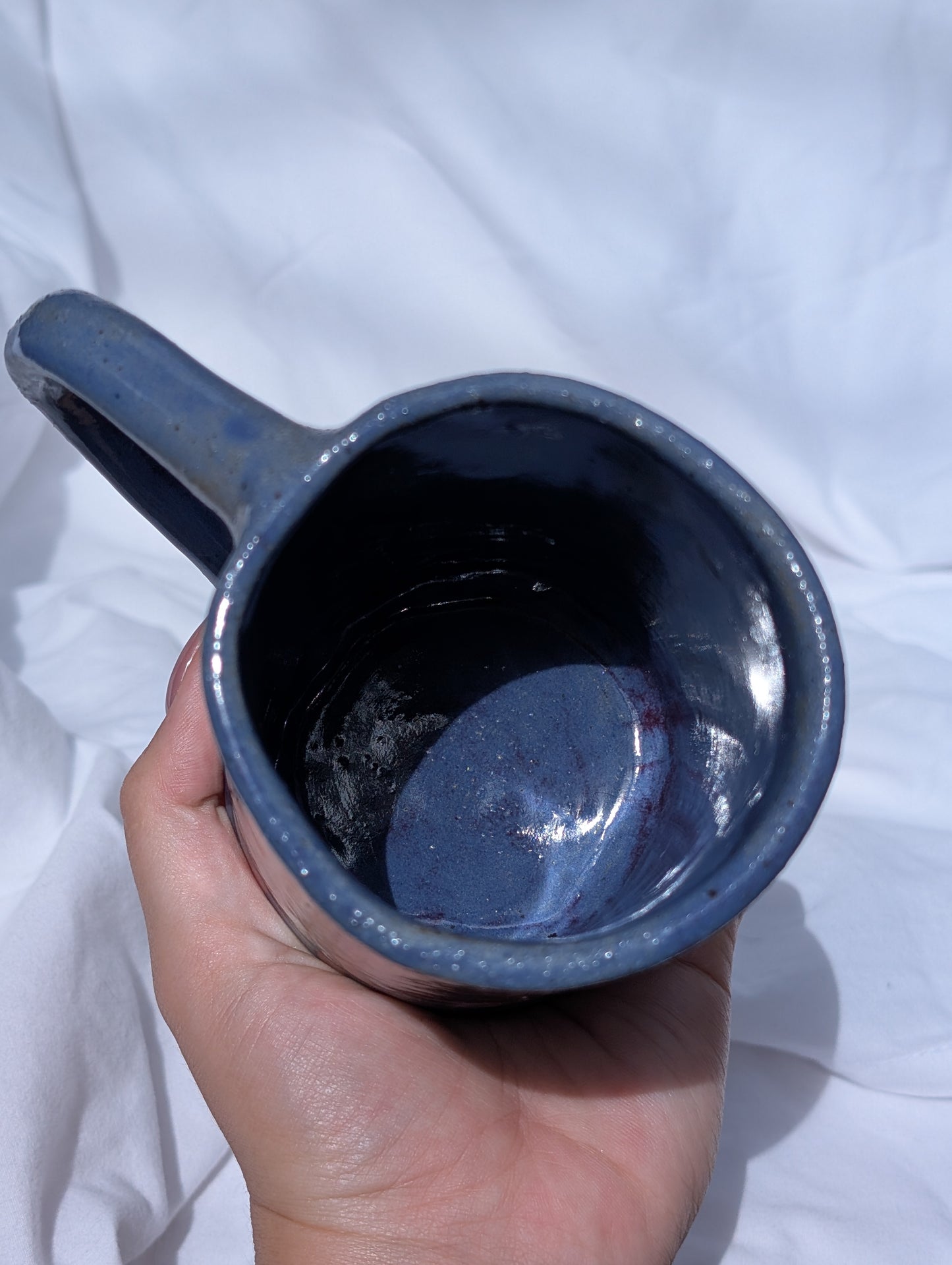 squiggly wonky flower mug