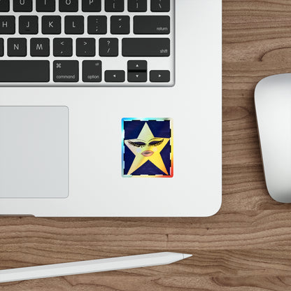 Sleepy Cunty Star- Holographic Sticker