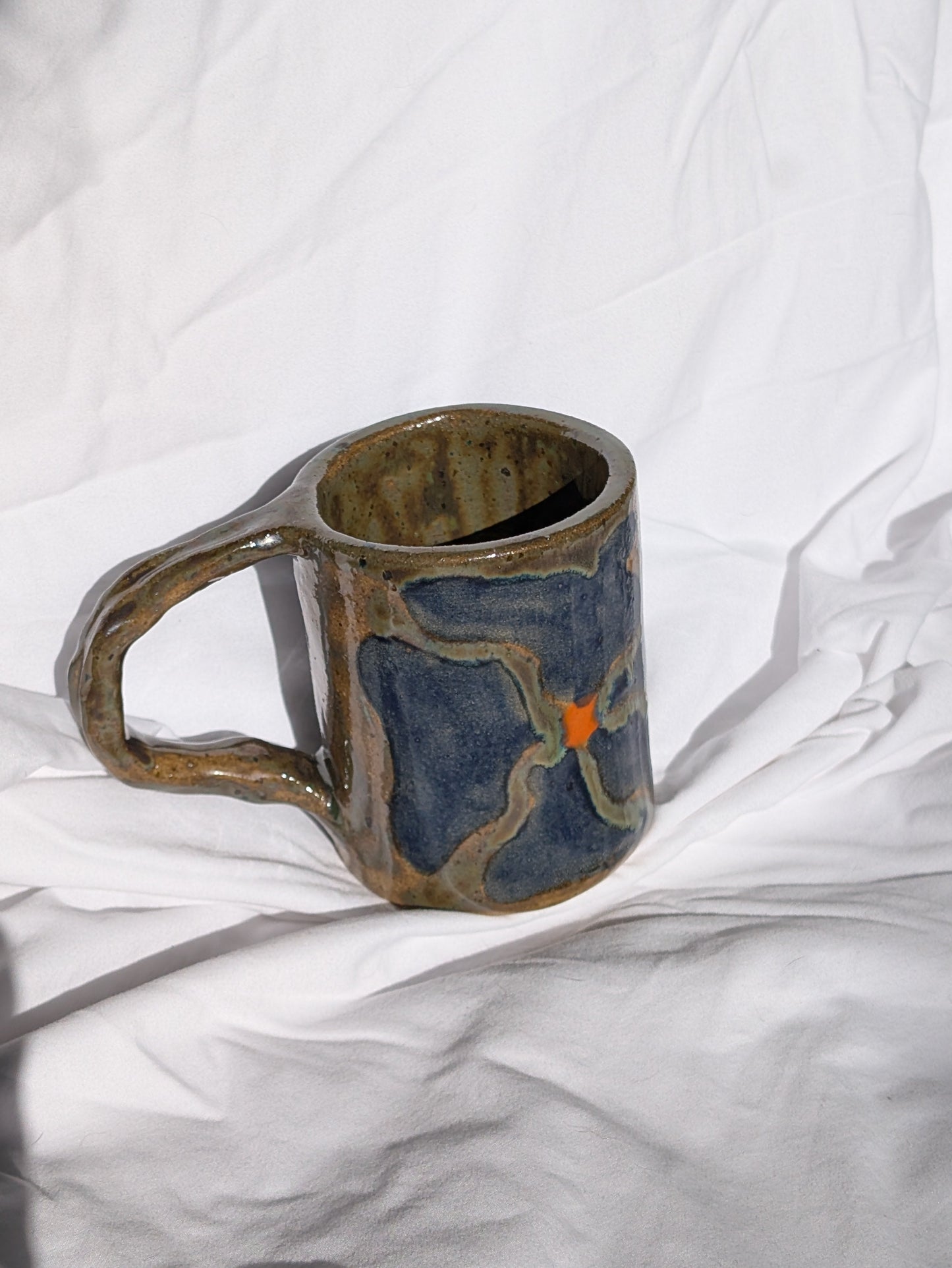 wonky flower mug