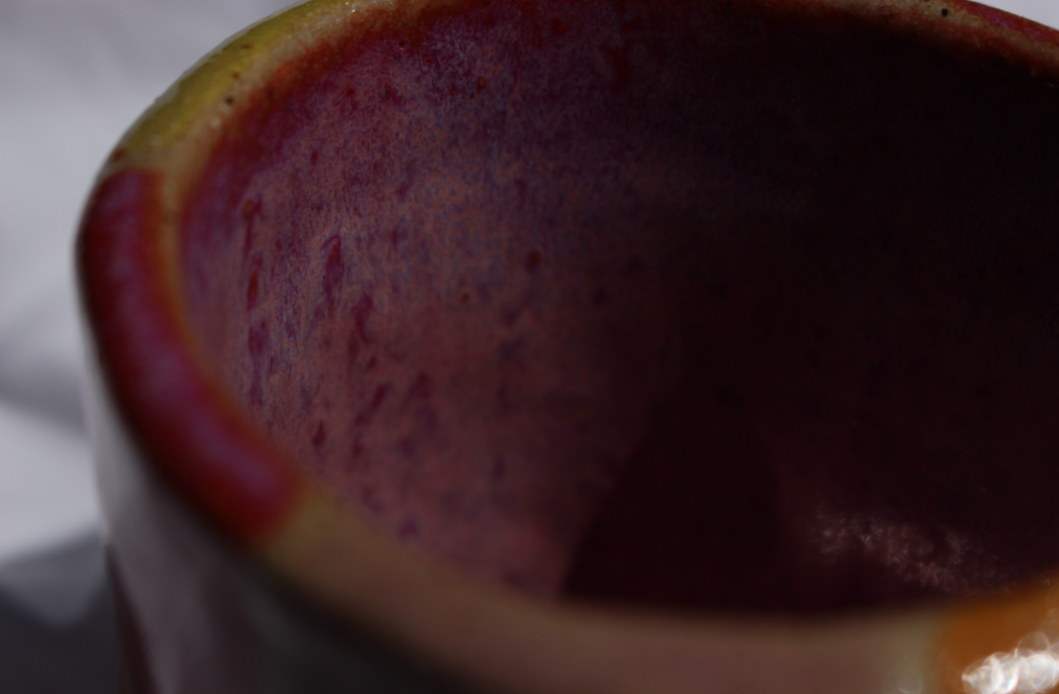 sunset checkered mug