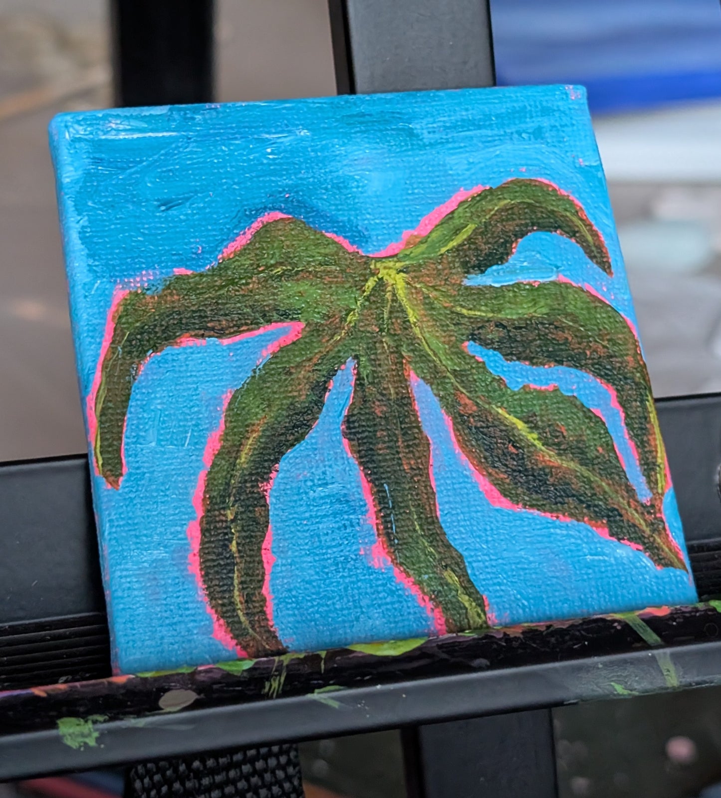 mini leaf painting