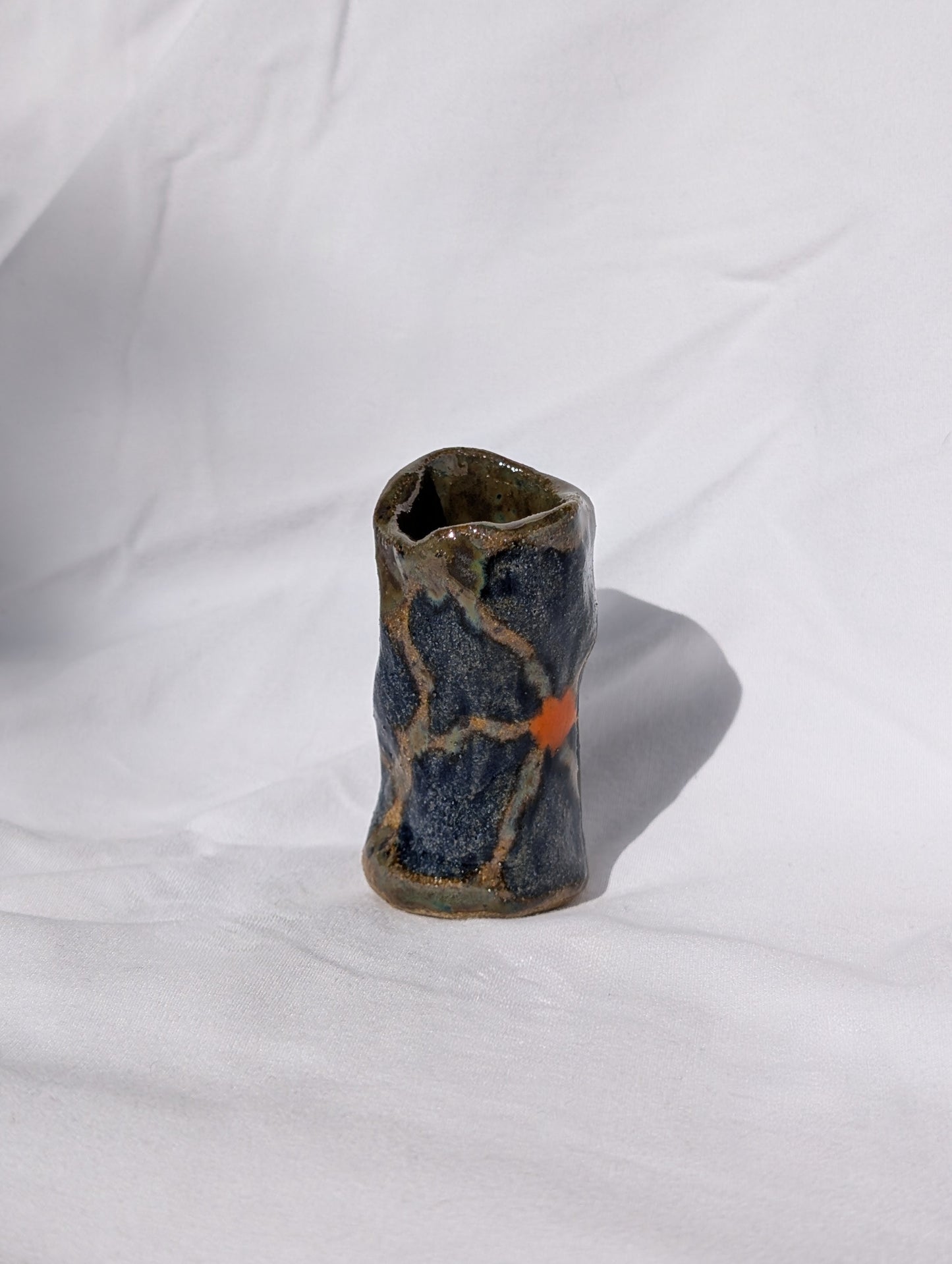wonky flower shot glass/pen holder