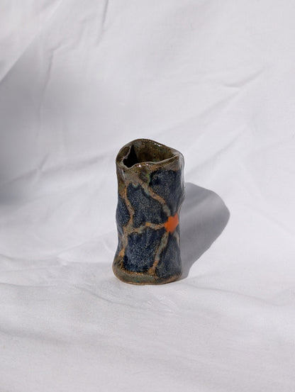 wonky flower shot glass/pen holder