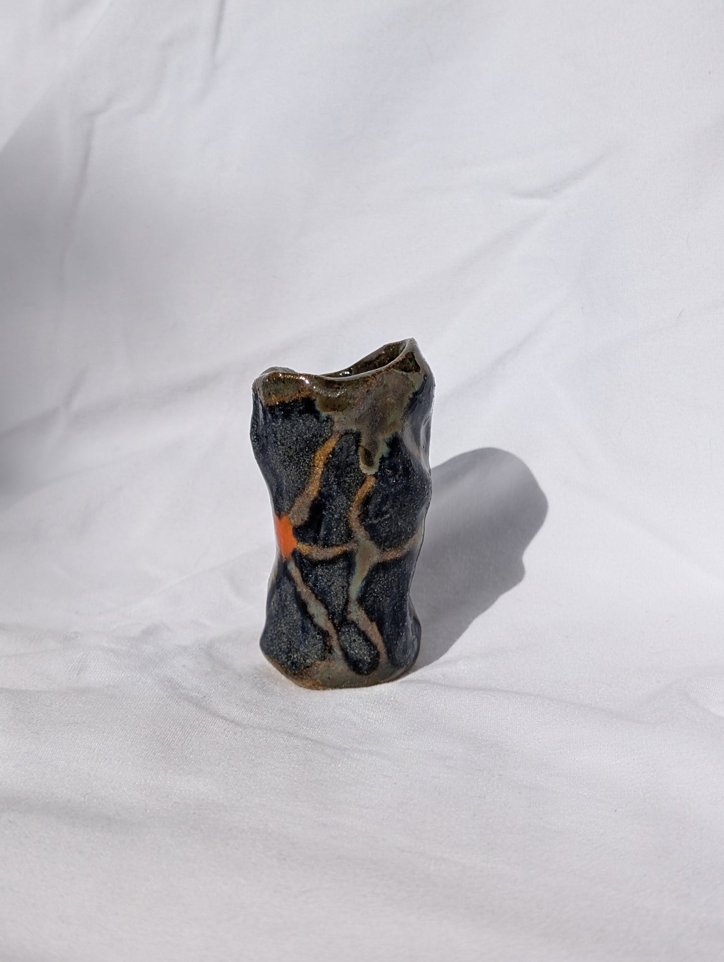 wonky flower shot glass/pen holder