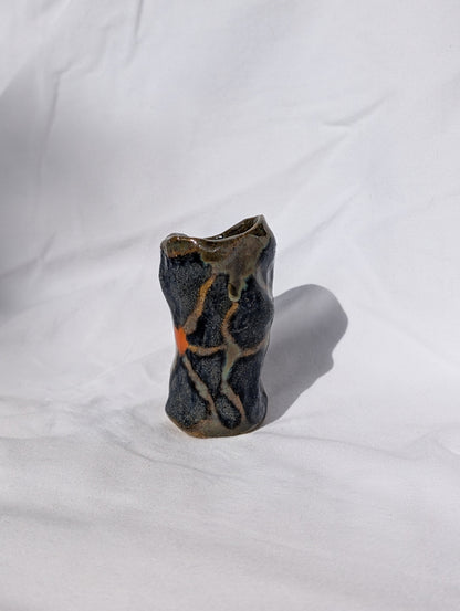 wonky flower shot glass/pen holder