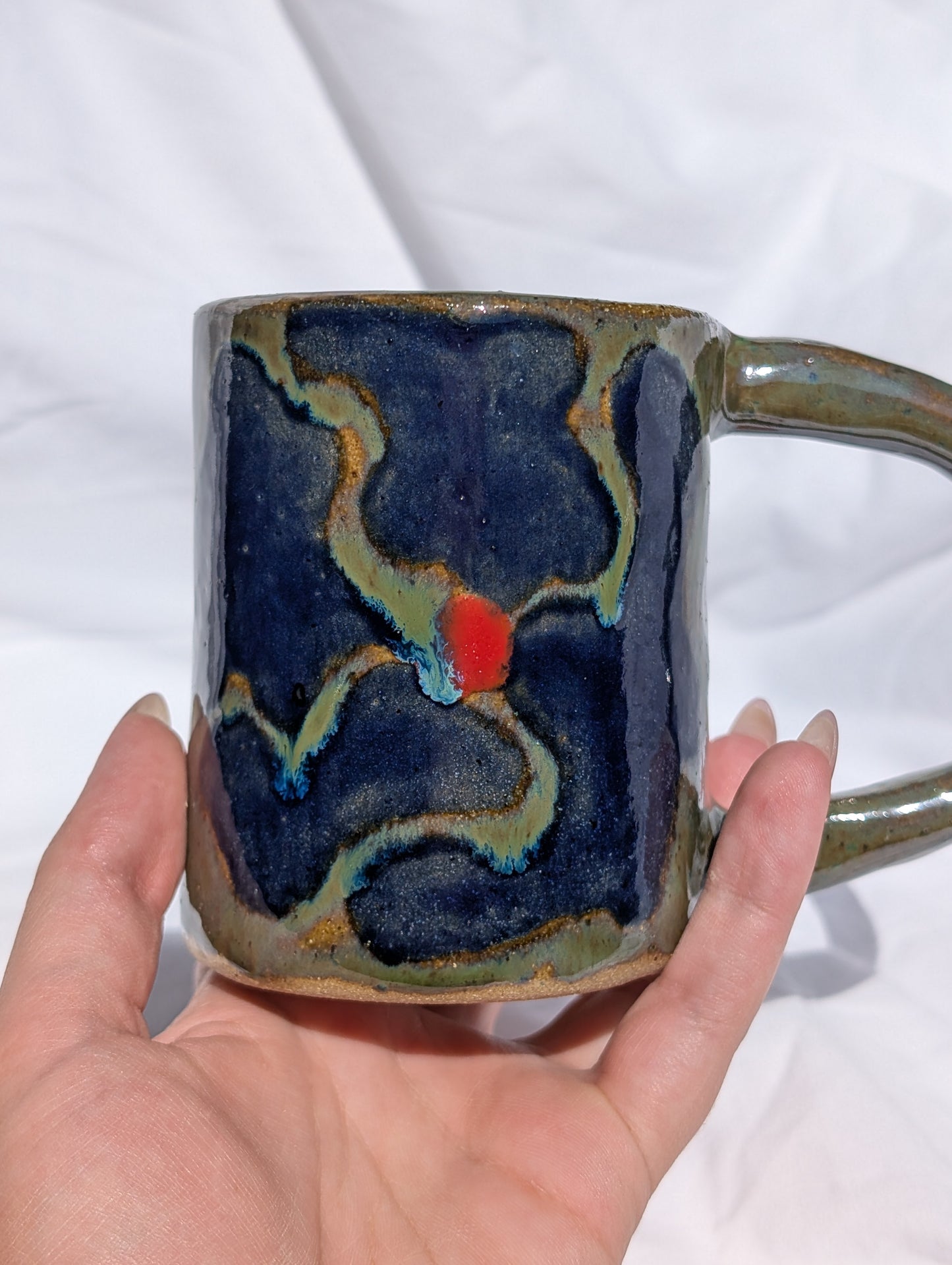 wonky flower mug