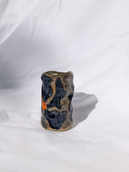 wonky flower shot glass/pen holder