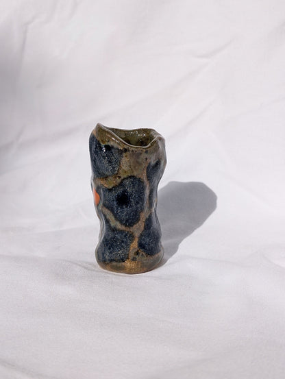 wonky flower shot glass/pen holder