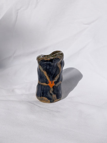 wonky flower shot glass/pen holder