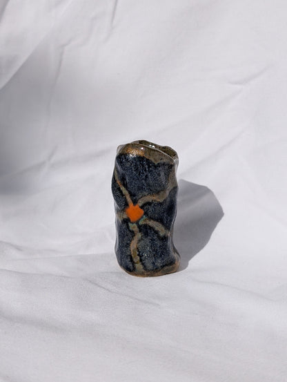 wonky flower shot glass/pen holder