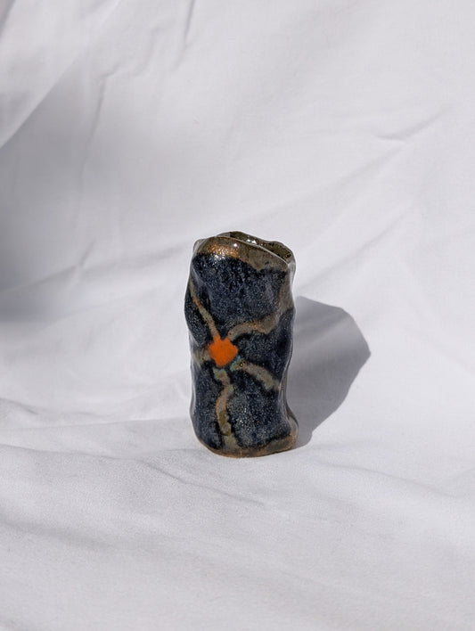 wonky flower shot glass/pen holder