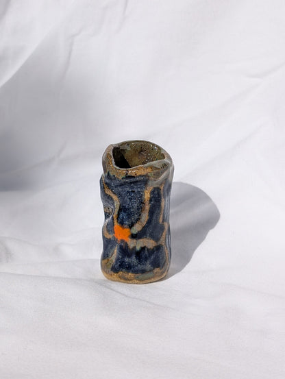 wonky flower shot glass/pen holder