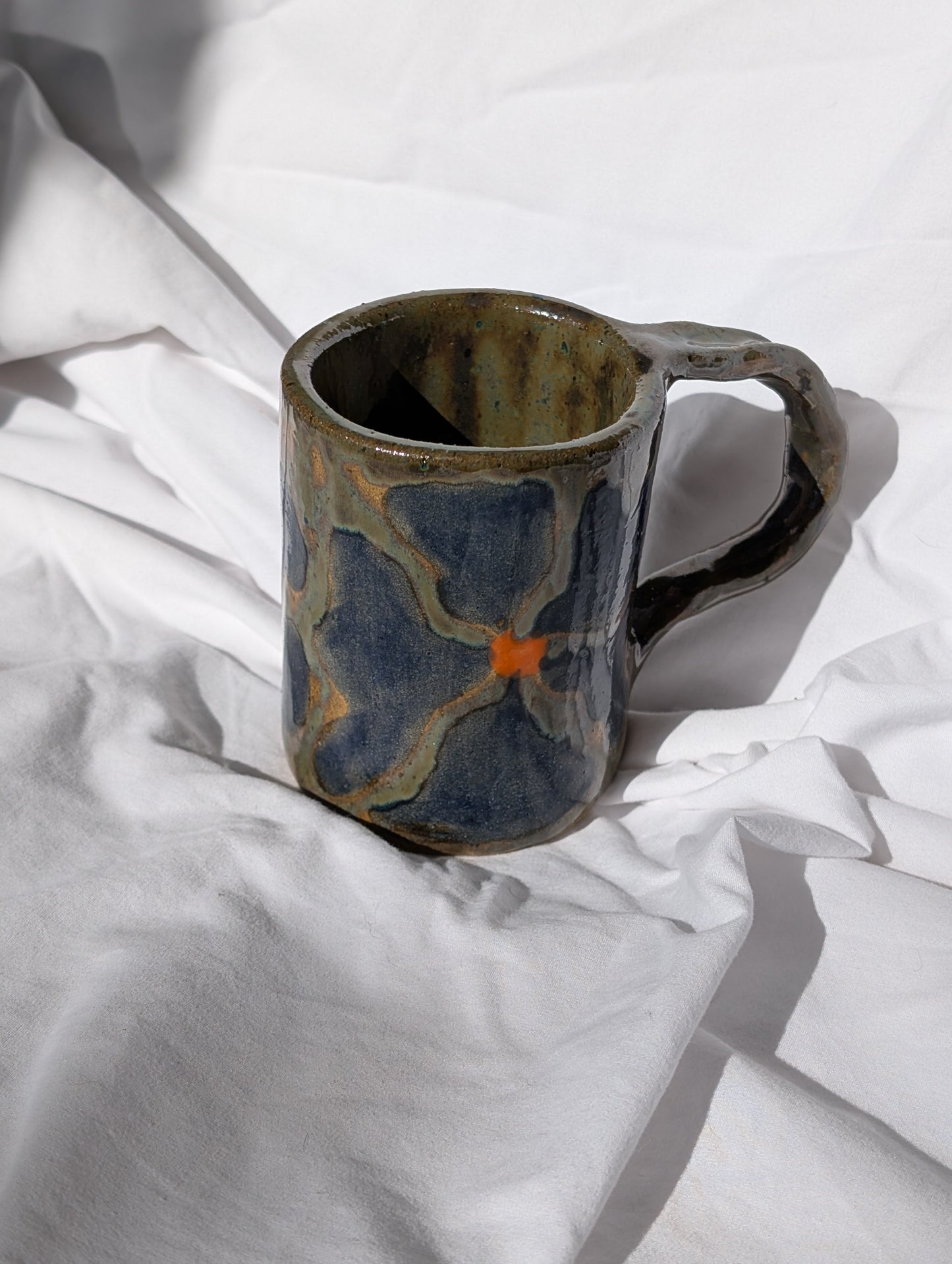 wonky flower mug