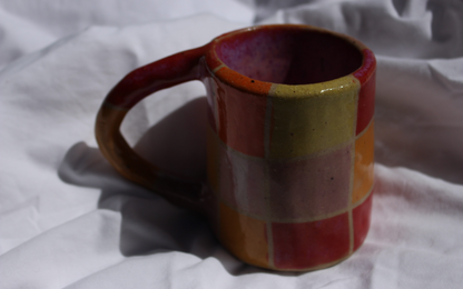 sunset checkered mug